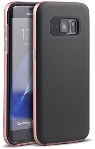 mc-dingar FULLMOON(TM) Ultra Thin Slim Design Soft Hybrid PC Bumper Case Cover For Samsung Galaxy S7 (Rose Gold)
