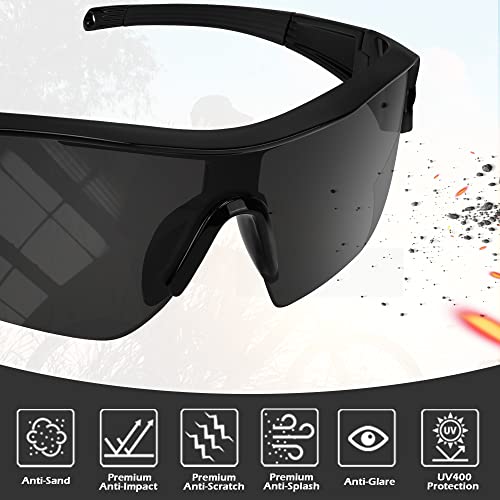 YENPK 12 Pack Safety Glasses - ANSI Z87.1+ & UV400 Protection, Wrap Around Eye Protection For Work & Sports