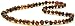 TheNaturalAmber Amber Necklace for Adults – Dark Cognac Baltic Amber Baroque Beads, 50cm, Polished Handmade Amber Jewelry for Pain Relief & Anxiety