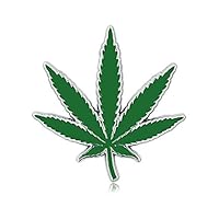 Yooce Marijuana Leaf 3D Metal Car Emblem Cannabis Weed Auto Badge Hemp Grass Vehicle Decal Pot Leaf Motorcycle Sticker Green