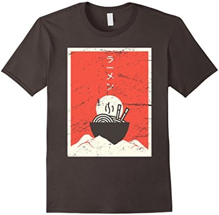 Mens Vintage Japanese Ramen Anime T-Shirt Medium Asphalt