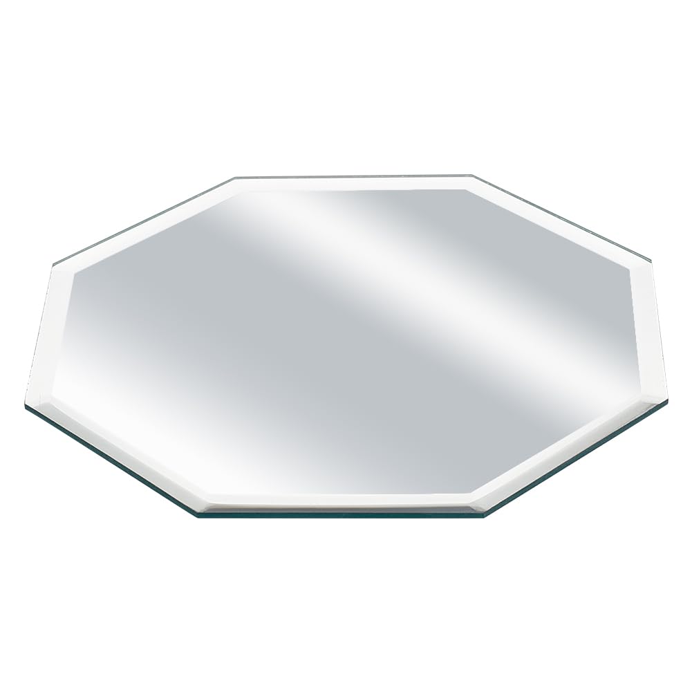 FINGERINSPIRE Octagon 3mm Beveled Glass Mirror - 15x15cm Octagon Mirror Panels for Modern Wall Decoration, Displaying Collectibles
