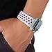 Compatible for Apple Watch 38MM,RUOQINI Dual-color Soft Silicone Sport Replacement Band Compatible for Apple Watch Series 3, Series 2, Series 1 (S/M Size in White/Light Pink Color)