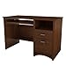 South Shore Computer Desk with 2 Drawers and Keyboard Tray, Sumptuous Cherry