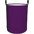 Large Laundry Basket, Dark Purple Collapsible Laundry Hamper Dirty Clothes Washing Bin for College Dorm Storage Essentials 15.7" x 19.6"