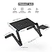 Laptop Stand,Adjustable Portable Laptop Desk for Bed or Sofa,Table Vented with CPU Fans/Mouse pad Standing Desk,Ergonomic TV Bed Lap Tray Stand Up/Sitting,Black.thumb 3