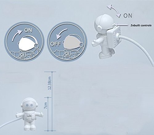 Soondar Hot Sale Brand New Creative Spaceman Astronaut LED Flexible USB Light for Laptop PC Notebook