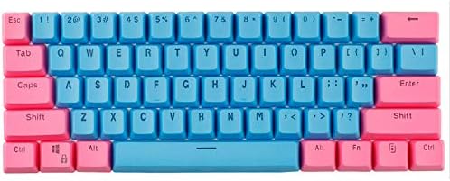 YQYL 61-key mechanical keyboard keycap PBT frosted transparent keycap 61 keycap two-color molding injection keycap,A