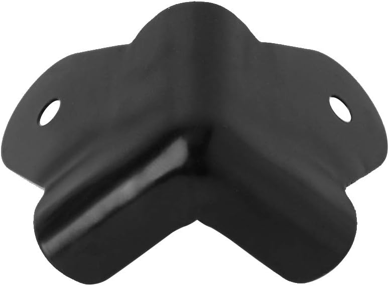 Fugift 4PCS Speaker Corners Metal Angle Rounded Protector Guitar Amplifier Stage Cabinets Accessories Black