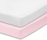 Dudu N Girlie Cot Bed Fitted Sheets 140x70 Cotton Jersey Pack of 2