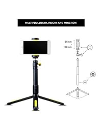 Black Eye   Trípode con mango de filmación, compatible con teléfono y cámara, Bluetooth