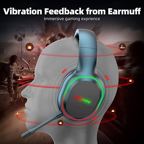 KOFIRE UG05 Wireless Gaming Headset for PS5, PS4, PC, 2.4Ghz Ultra Low