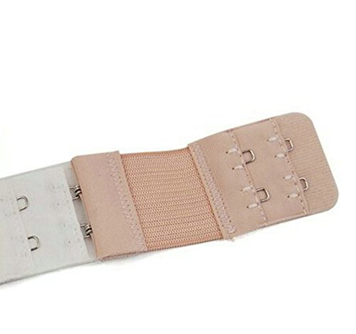 Hosaire Women’s Bra Extender Strap 2-Hook 3 Rows Soft Back Bra Band Extender 3 Packs - Thumbnail 4