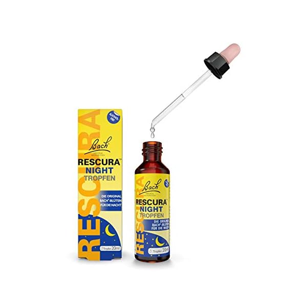 Original Bach RESCURA NIGHT Tropfen alkoholfrei: (ehemals Rescue) BachblÃ¼ten-Mischung + White Chestnut, 20ml – Bild 3