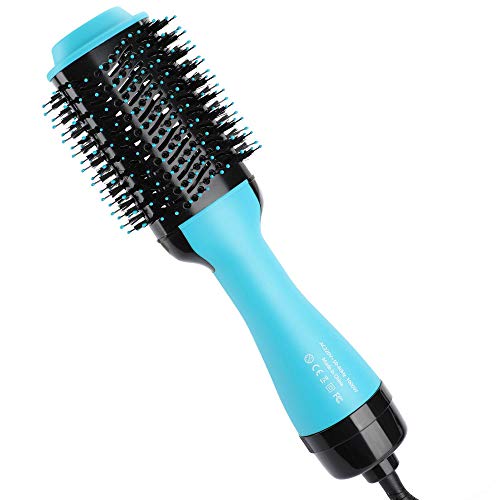 Hair Dryer Brush, MANLI Hot Air Brush, 4 In 1 Negative Ion One Step Hair Dryer & Volumizer for Drying & Straightening & Curling, Salon Ceramic Electric Rotating Blow Dryer Brush