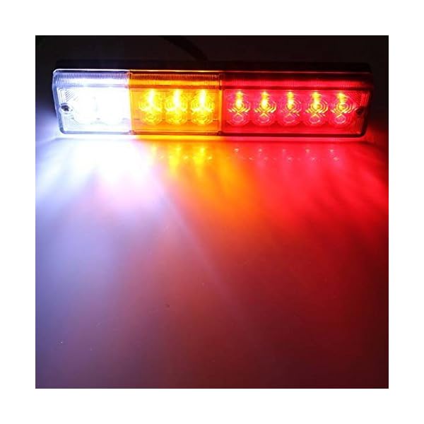 20-LED-Trailer-Tail-Lights-Glamouric-Brake-Rear-Lights-Turn-Signal-Reverse-Lamp-3W-IP65-Waterproof-RV-Stop-taillights-Red-Amber-White-for-Cars-Boats-Trucks-Pack-of-2