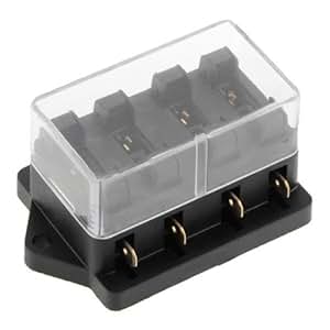 Amazon.com: 12V 4 Way Car Truck Automotive Blade Fuse Box ... automotive fuse box holder 