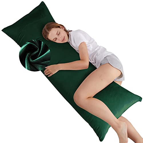 Ubauba Body Pillow with Green Velvet Pillowcase Body Pillows for