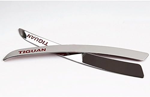Stainless Steel Side Mirror Shell Sequins Trim for VW Tiguan 2010- 12 2013 2014 2015+ (Red)