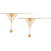 Efulgenz Indian Jewelry Traditional Kundan Crystal Hand Chain Finger Ring Bracelet Slave Chain Link Harness Bracelet for Women Girls, One Size, Metal, not known