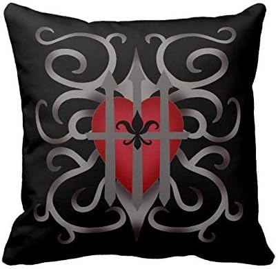 Lock In Heart Custom Pillow Cover Romantic Anniversary Gift for Her Soft Vintage Throw Pillow Cover Twin Sides Standard 16 X 16 by Pillowbox
