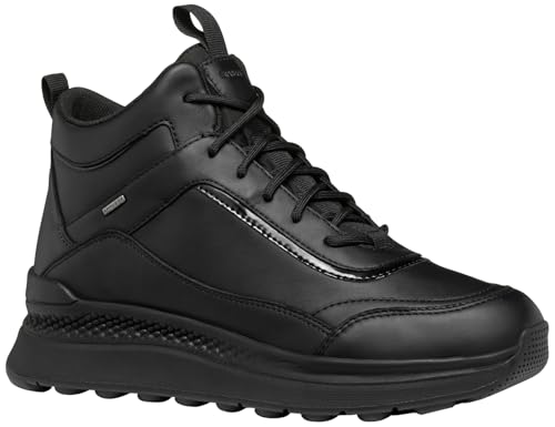 Geox Women's D Spherica Actif X2 Trainers, Black, 4 UK