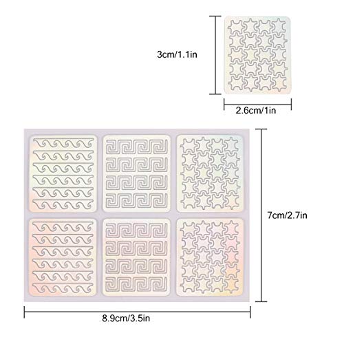 Yebeauty Nail Sticker, Nail Stencils Hollow Out Nail Art Sticker for Nail Decals, Nail Airbrush Stencils Accessories, 24 Sheets-144 Pieces, Pack of 6 - Thumbnail 2