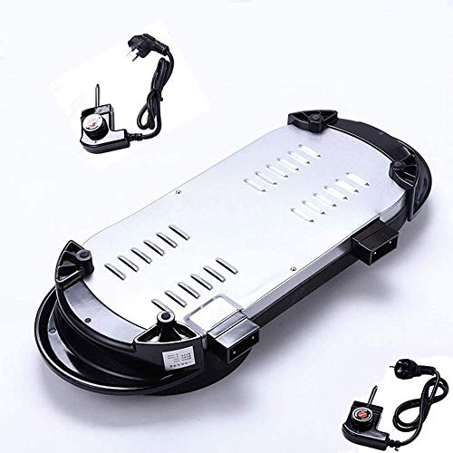 Soniker New Hot Electric Grill Pot Barbecue Grill 2 in 1 Multifunctional Electric Dual Temperature Control Hot Pot Barbecue Grill Easy-To-Clean Nonstick Plate 110V