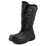 Totes Cam High Calf Black Snow boots | Waterproof Synthetic Soft Sole Fur Lined Black Snow Boot