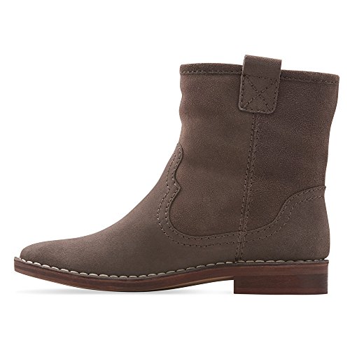 USA Clarks Womens Cabaret Rock Mid Calf Boot,Taupe Suede,US 7 M