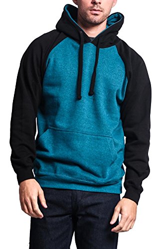 G-Style USAPremium Heavyweight Contrast Raglan Sleeve Pullover Hoodie Sweatshirt