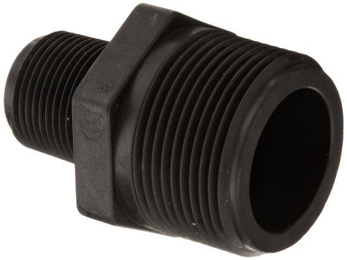 Banjo RN125-075 Polypropylene Pipe Fitting, Reducing Nipple, Schedule 80, 1-1/4" NPT Male x 3/4" Length