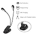 2020 Upgrade Version 14 LED, 2 Goosenecks Tubes, 2 Brightness, Eye-Care Book Light, Clip On Bed Reading Light, Music Stand Lamp, USB and Battery Operated, Perfect for Bookworms, Kids & Music Players