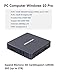 【New Version】 Mini PC Intel Celeron N3350(up to 2.4GHz) Windows 10 Pro(64-bit) Fanless PC Mini, 4GB LPDDR4/ 64GB eMMC, 2.4G/5G Dual WiFi, 4K HD, HDMI/VGA Ports, Gigabit Ethernet, BT 4.2, 3X USB3.0thumb 1