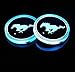 JSAMZ Car Logo LED Cup Pad led Cup Coaster USB Charging Mat Luminescent Cup Pad LED Mat Interior Atmosphere Lamp Decoration Light (Mustang)