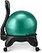 LuxFit Ball Chair, Premium Fitness Exercise Ball Chairs for Home and Office 2 Year Warranty! with 2000lbs Static Strength Ball Great Office Desk Chair, and Stability Ball Chair (Green)