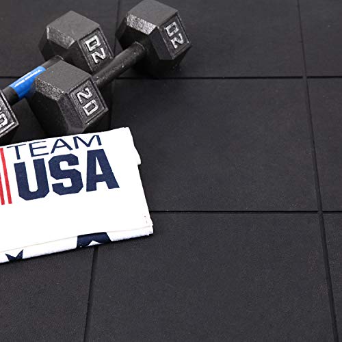 IncStores Evolution Rubber Floor Tiles - Equipment Mats, Gym Flooring and Utility (Center Tiles, 5 Pack)