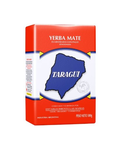 Taragui Yerba Mate Loose Leaf with Stems, Red Pack, 500-Gram Packages (Pack of 10)