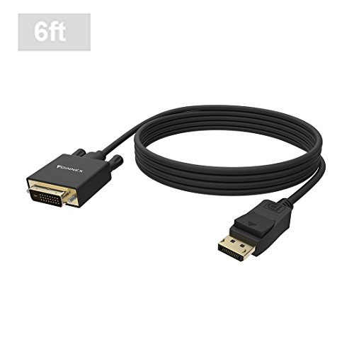 DP to DVI Cable(6Ft/1.8m,Gold Plated),FOINNEX DisplayPort to DVI-D Male to Male Adapter Cord,Supports Audio and Video Transmission@1080P 60Hz,for Lenovo,Dell,HP,ASUS(DP Enabled Desktops/Laptops) - Thumbnail 5
