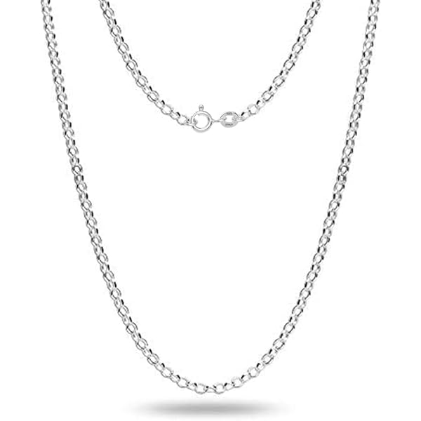 Dankadi Italy Fashion Solid 925 Sterling Silver Necklace 3MM 18