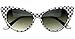 Cateye Women's Eyeglasses or Sunglasses Vintage Inspired Fashion (White Polka Dot)