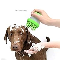 ELEAMO Automatic Dog Bathing Brush Cat Bathing Massage Pet Brush Can Be Used for Beauty and Non-Slip Removal of Floating Hair Large Dog Use,Blue