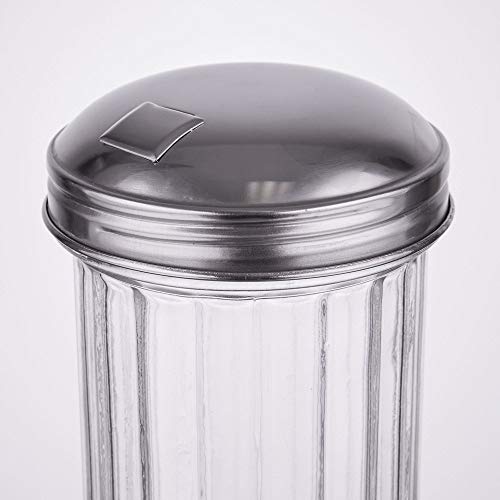 Tzipco's Flip Cap Glass Sugar Dispenser 12 Ounce (Pack of 4)