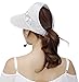 HINDAWI Sun Hats for Women with UV Protection Wide Brim Sun Hat Visor Summer Beach Outdoor Foldable Womens Cap (Light Pink)