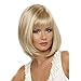 Wigood 12 Inch Short Bob Straight Hair Gold Wigs With Free Wig Cap Daily Party Wig For Womenthumb 1
