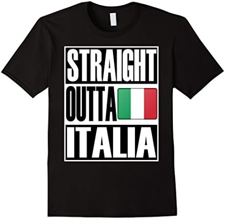 Men's Storecastle Straight Outta Italia Italy T-Shirt 2XL Black
