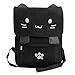 Cute Canvas Cat Print Backpack School Bag Light weight Book Bags Ruchsack College Backpack Daypack Backpacks for Girls/Boys (White)