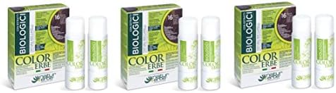 Natur Herbs – Color Herbs Bio Copper Clear N.16 – 3 Packs of 60 ml Tone on Tone, Permanent, to oxidation, Free of Formaldehyde, Ammonia, sulpho-resorcinol, Nonoxynol, S.L.S., Parabens, Allergen-Free Scent, does not contain Metals and Nickel tested