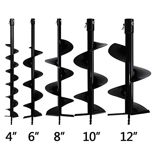 Lucky Monet Auger Drill Bit Replacement for Post Hole Digger, Gasoline Engines, DIY Garden Flower Bulb Rapid Planter with 3/4" Shaft