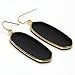 Top Plaza Womens Fashion Natural Gemstone Ear Hook Water Drop Ear Pendant Dangle Earring